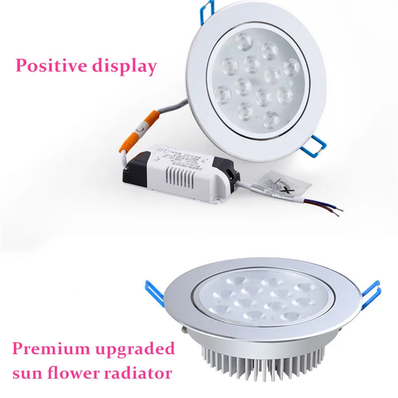 Dimmable Recessed Anti Glare LED Downlights 3W 6W 10W 14W 18W 24W 5730 Chip AC85~265V Background Lamp