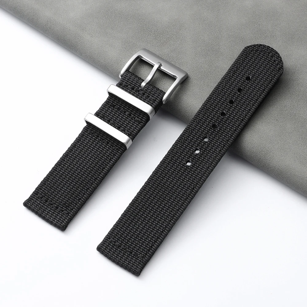 Versatile Nylon Canvas Woven Strap – Military Sport Watch Band