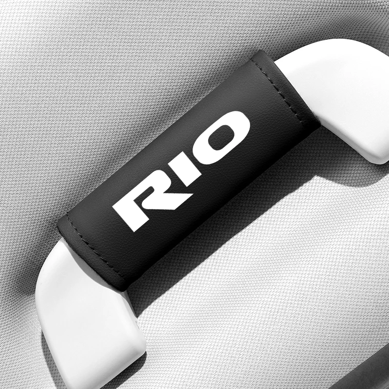 1PC Leather Car Roof Armrest Pull Gloves Door Handle Protection Cover For KIA RIO 2 3 4 5 Xline x line car armrest cover