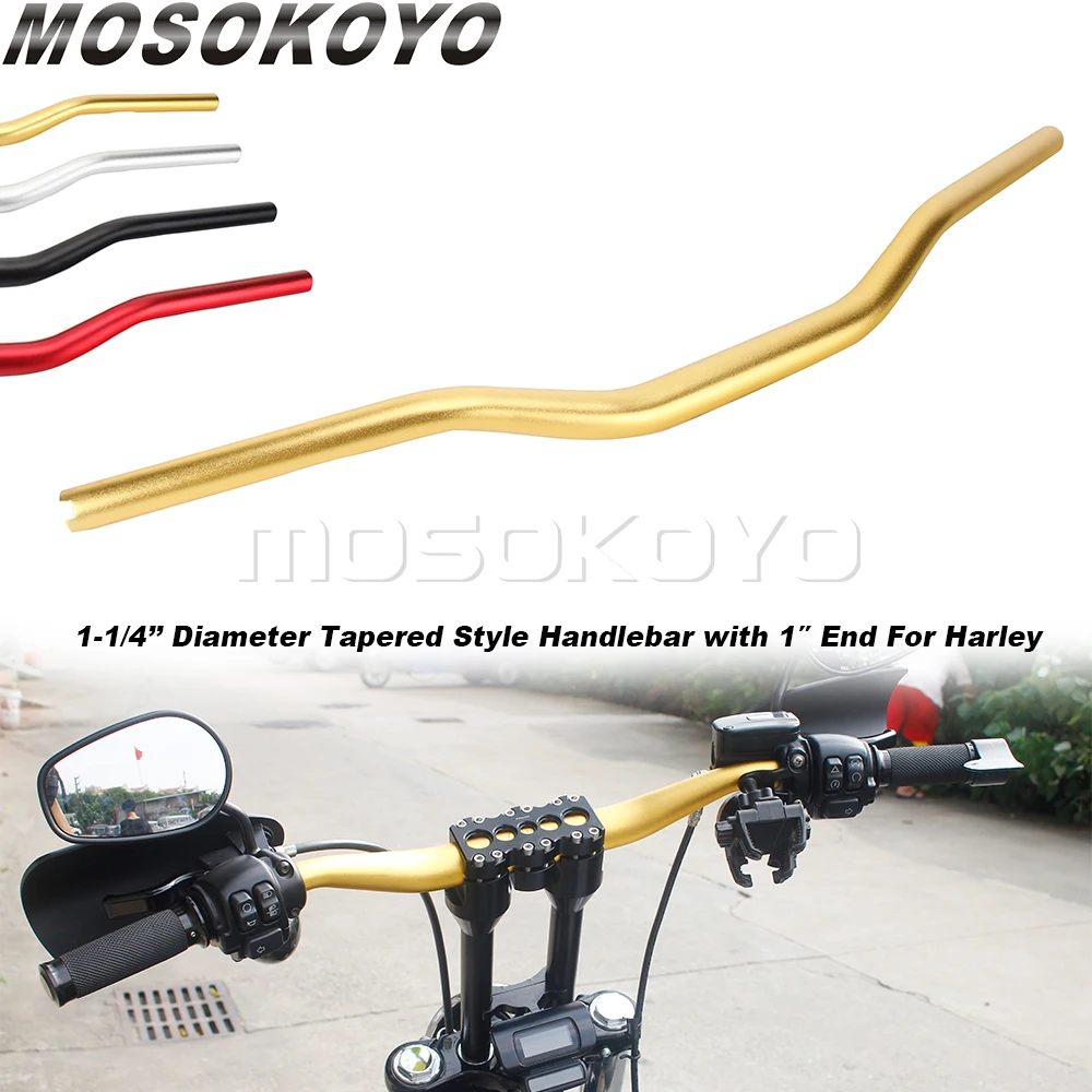 

1-1/4 мотоциклетный руль для Harley Softail Street Bob Dyna Sportster XL 883 1200 Железный Deluxe Slim FLSL 32 мм Т-образный руль