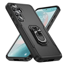 Durable Dual Layer Armor Smartphone Case Cover - Galaxy S25 Plus (Black)