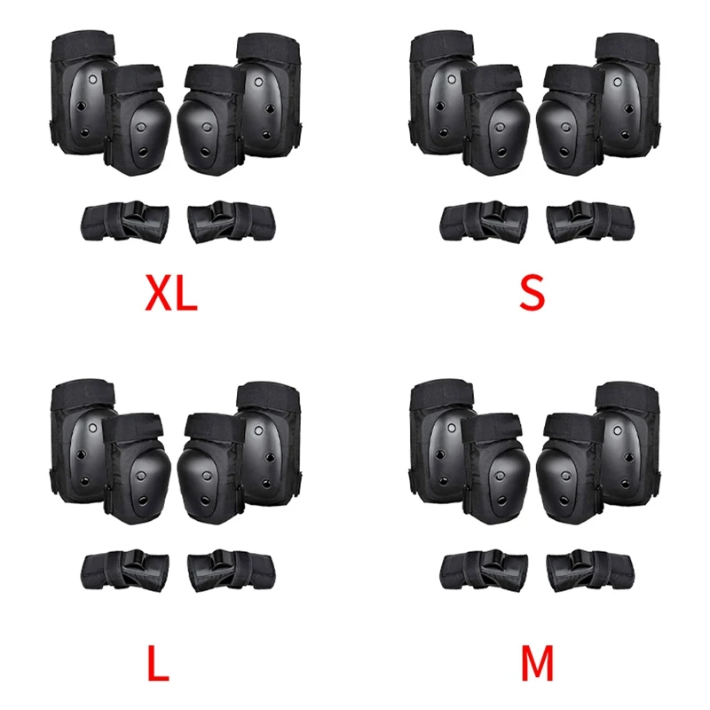 

New-6Pcs наколенники для взрослых/молодежи, налокотники, защита для запястья, комплект защитного снаряжения для разных видов спорта, скейтбординга, катания на велосипеде