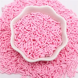 Vibrant Cylindrical Polymer Clay Slices for DIY Crafts and Slime Accessories (Pink)