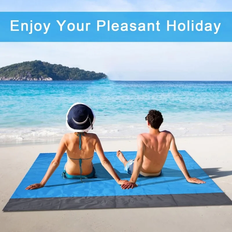 Camptek Coperta Tascabile 140x170cm Impermeabile - Telo Spiaggia Poliestere Con Borsa Da Viaggio