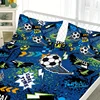 Fashion Cartoon Football Print Fitted Sheet Set Soft Comfortable Breathable Bedding Mattress Protector Set For Bedroom 2