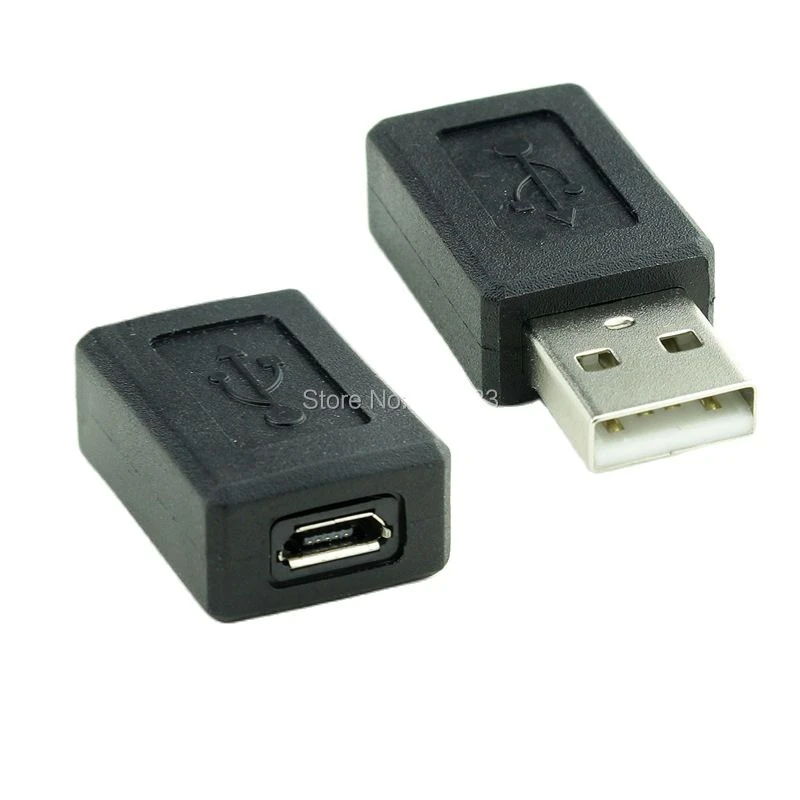 Adaptador USB macho a Micro USB hembra, convertidor de USB, negro, 4 unids/lote, HY906 x 10|converter usb|usb female adaptermicro usb female adapter -
