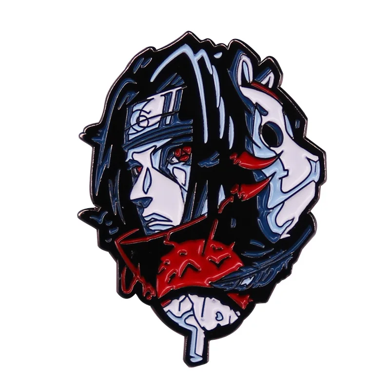 Naruto Esmalte Pins Colete Akatsuki Nuvens Vermelhas Metal Cartoon