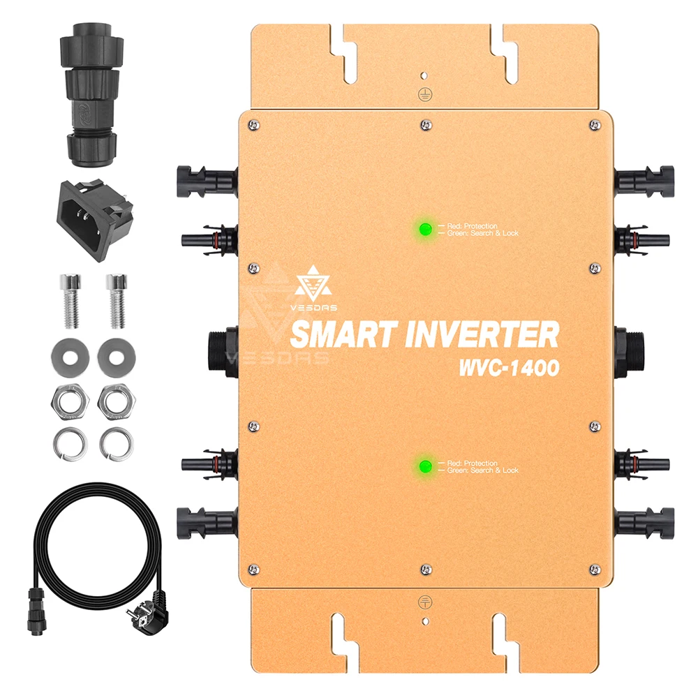 1400W Mppt Micro Solar On Grid Inverter Converter Ip65 Microinverter 30V 36V 220V 110Vac Onda Sinusoidale Pura Per 300W 350W 375W Pv