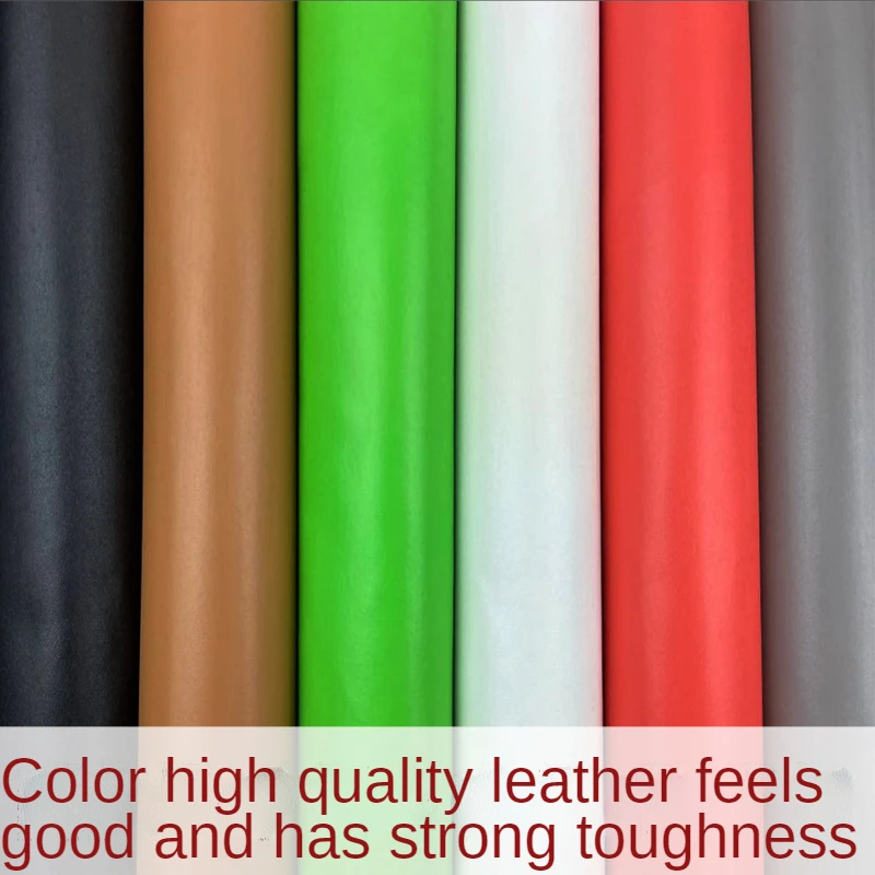 Faux leather fabric by meter for sofa covers upholstery DIY interior sewing plain thickened luster