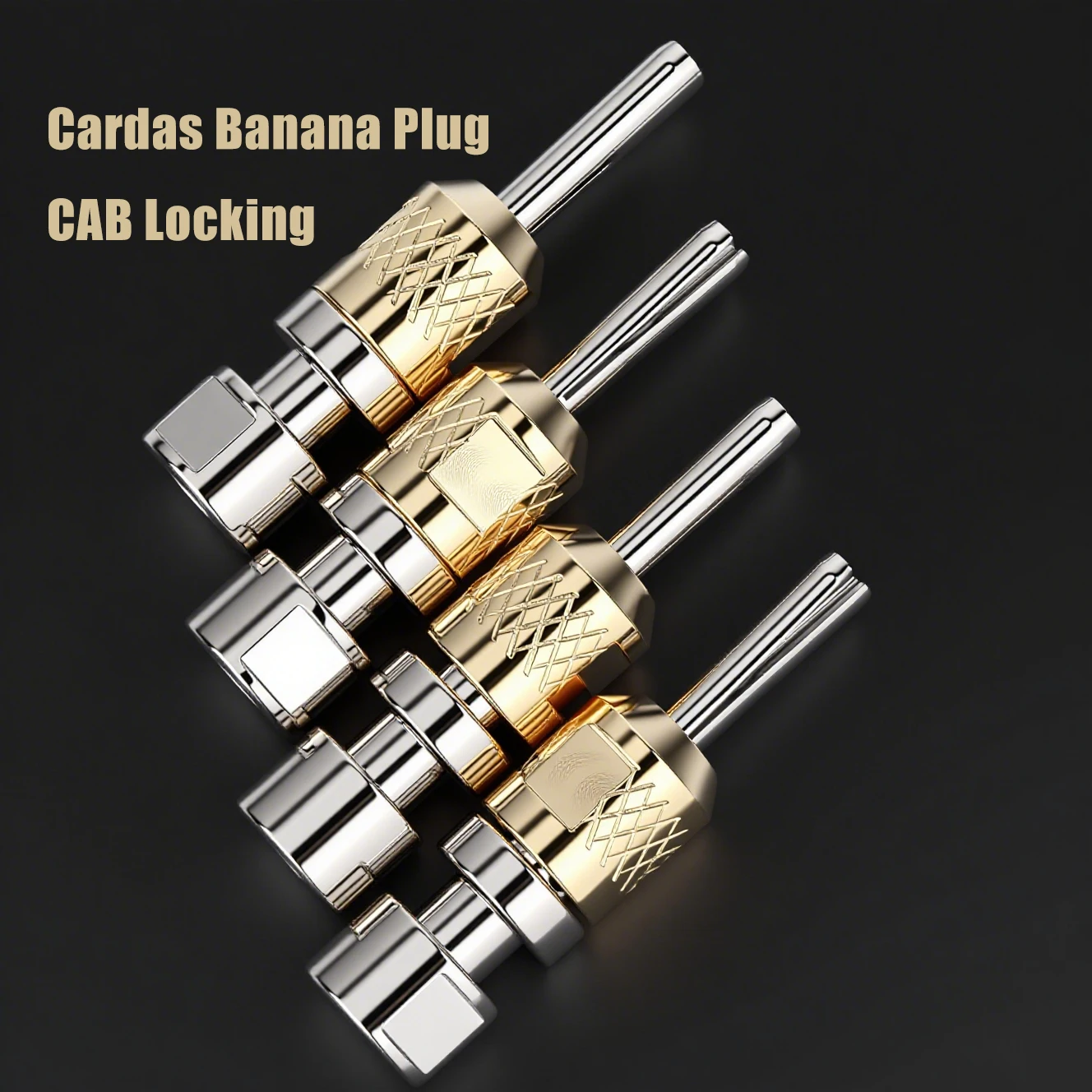 4개 BA1481 CAB 바나나 플러그 CAB 잠금식 바인딩 포스트 여성 소켓 잭 스피커 케이블 커넥터 플러그 잭 오디오파일용