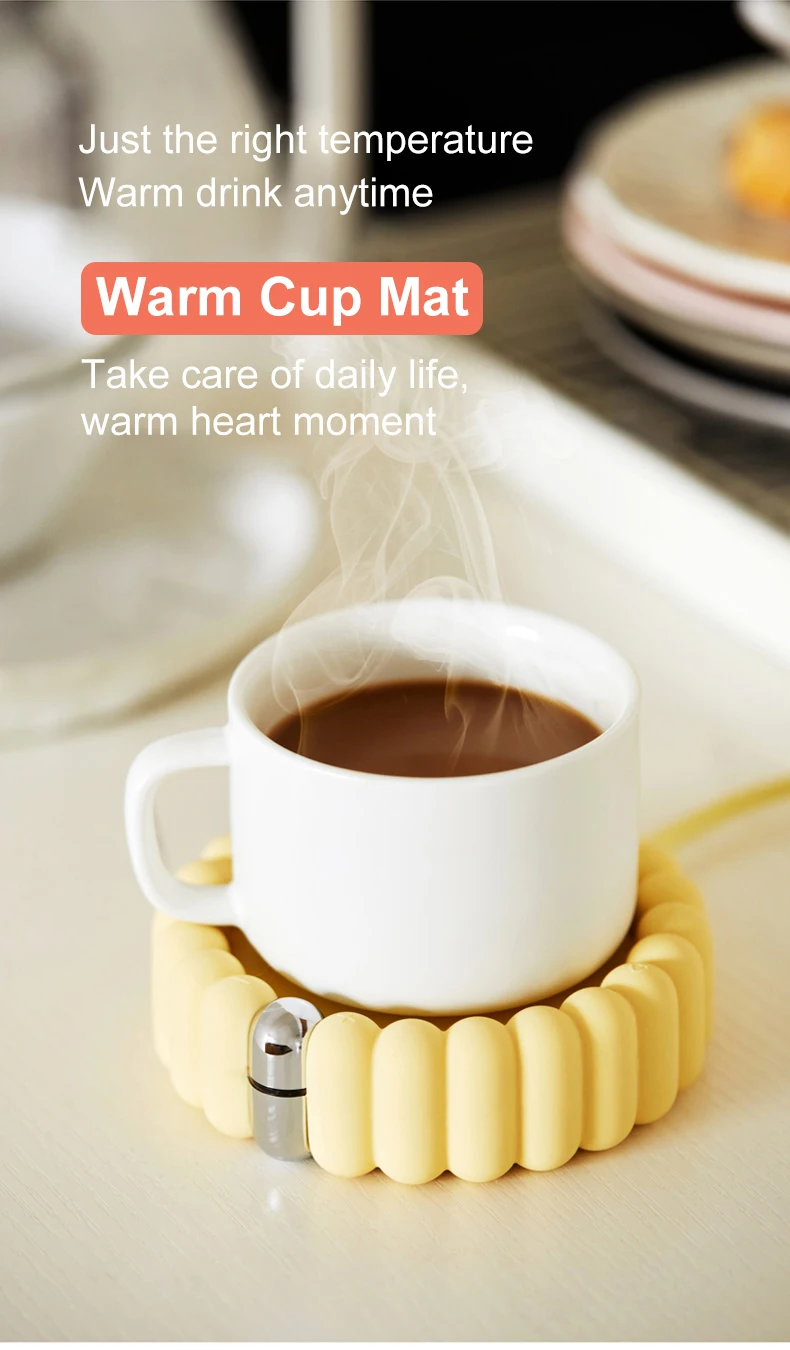 Description Picture 3 of itemMug Heater Coffee Mug Cup Warmer Milk Tea Water Heating Pad Cup Heater Warm Mat Constant Temperature Coaster Maker Heater Warmer