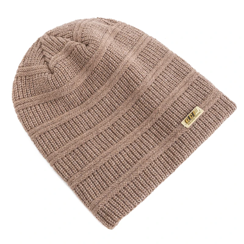 New Unisex Slouchy Winter Beanie Hats Plush Fleece Lined Warm Winter Cap Men Women Casual Decor Ski Sports Knitted Hats