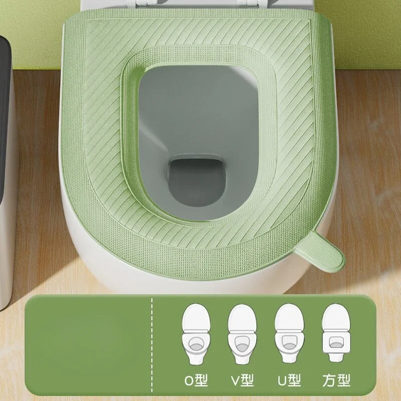 EVA Toilet Seat Cover Waterproof Warm WC Mat Bathroom Accessories Organization Universal Lid Bowl Case Portable Home Winter toilet seat cover toilet mat toilet seat cushion