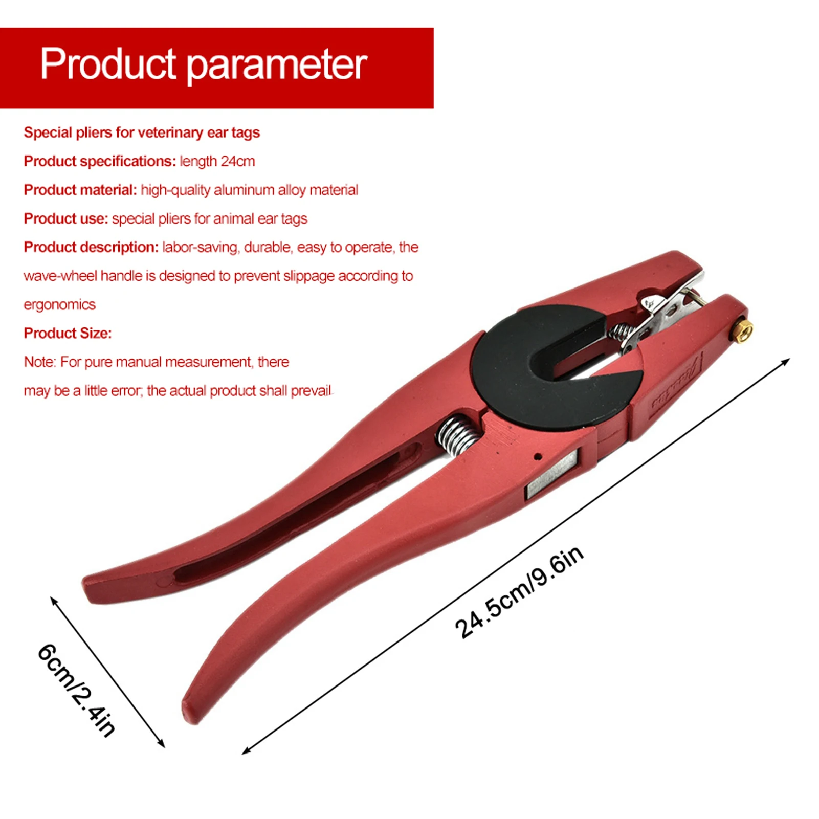 Ear Tagging Gun Livestock Ear Tag Plier Veterinary Marker Clamp Plier Forcep Applicator for Pigs Sheep Goats Cattles Cows animal ear pliers