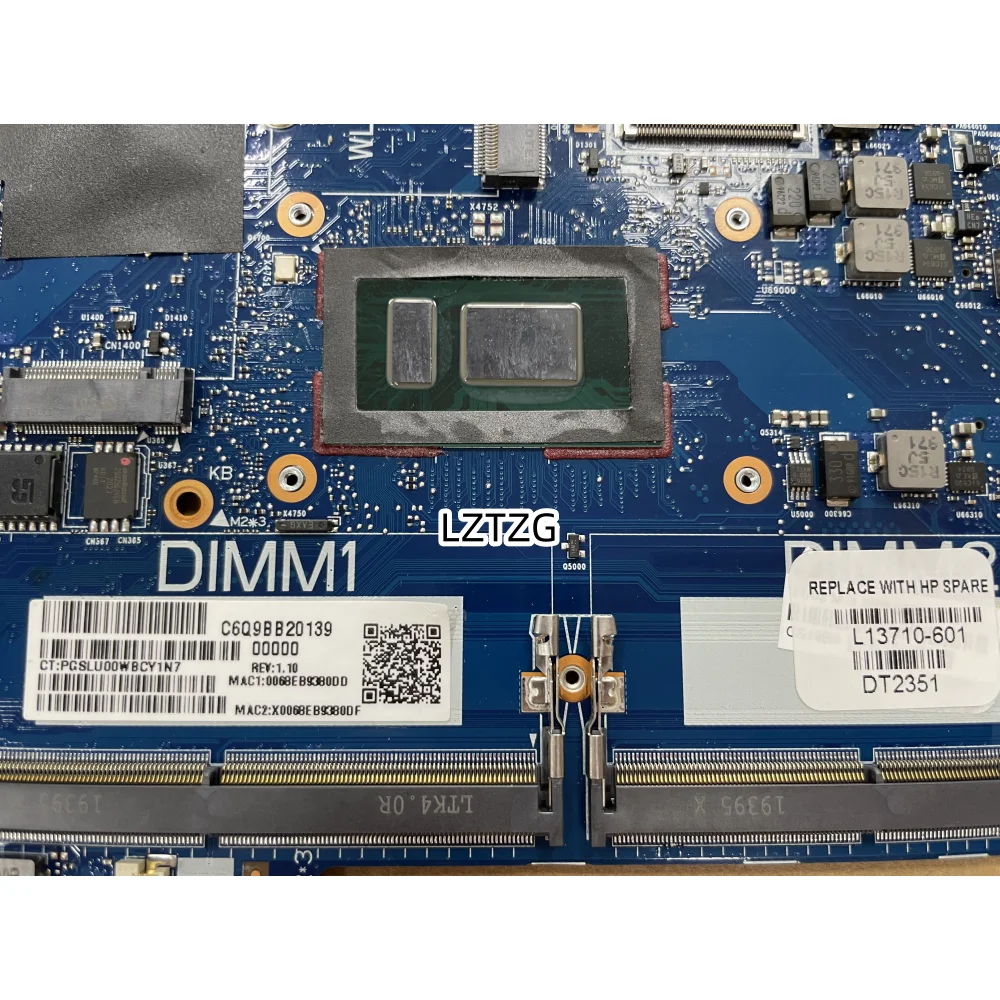 6050A2930901-MB-A01 For HP EliteBook 830 G5 Motherboard With I5