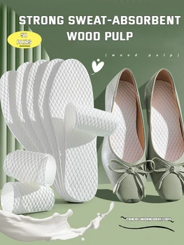 Nuovo 1/5/10 paia/set solette usa e getta natura polpa di legno solette uomini e donne sottile traspirante sudore morbido e confortevole scarpa pad 1
