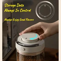 500/1100/1700 กาแฟถั่วสูญญากาศปิดผนึกถังแก้วเก็บอาหาร Jars CO2 วาล์วในครัวเรือน Moisture-proof Airtight คอนเทนเนอร์ 5