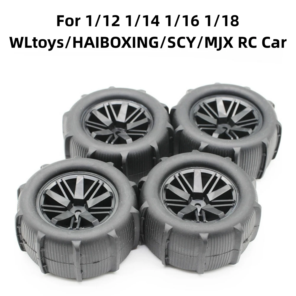 

4 шт. пляжные шины для 1/12 1/14 1/16 1/18 WLtoys/HAIBOXING/SCY/MJX Радиоуправляемый автомобиль модифицированные модернизированные универсальные аксессуары Запчасти шины