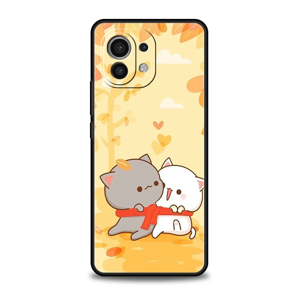 Pfirsich und goma katze telefon hülle für xiaomi poco c51 f3 x3 x4 gt nfc m3 m4 m5 mi 13 12 11 ultra 12t pro lite 5g silikon abdeckung taschen – Detail 8