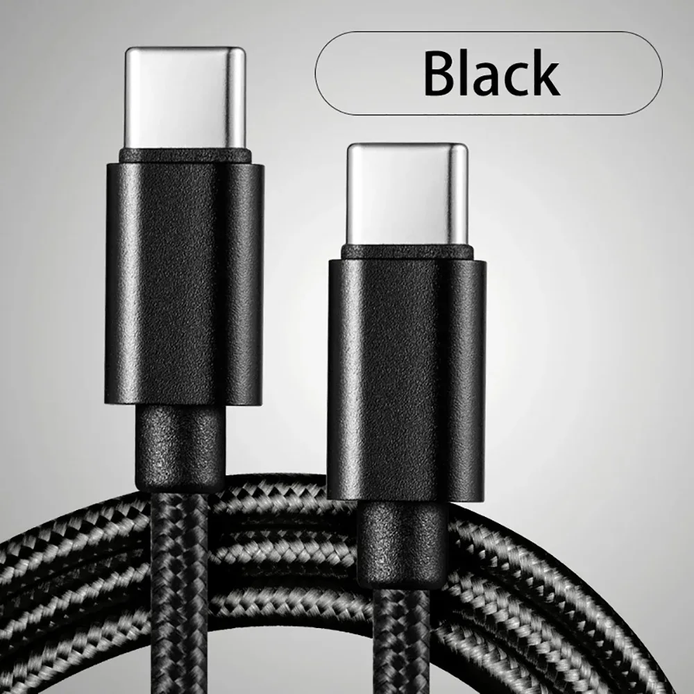 66W 5A Super Fast Charging Cable Nylon Braided USB C To Type C Cord 39 37