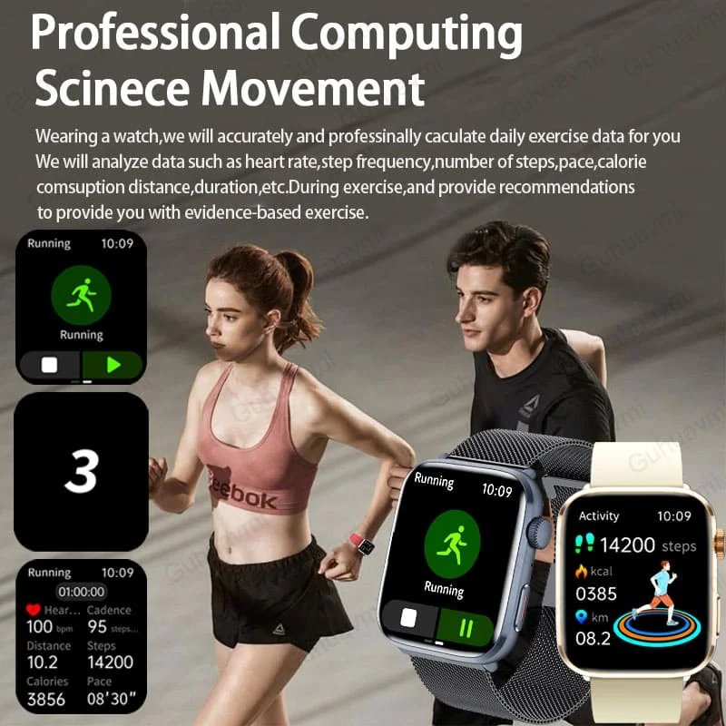 2025 New AI Diagnosis Female Health Smart Watch Women Blood Pressure Heart Rate 1.85inch AMOLED Screen Smartwatch For Huawei IOS 5