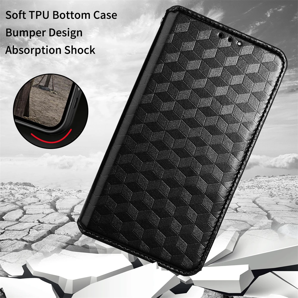 For OnePlus ACE 3V 5G Cover Stereoscopic Lines Flip Wallet PU Case for 1+Nord CE4 Luxury Leather Card Slots Magnetic Lock Cover