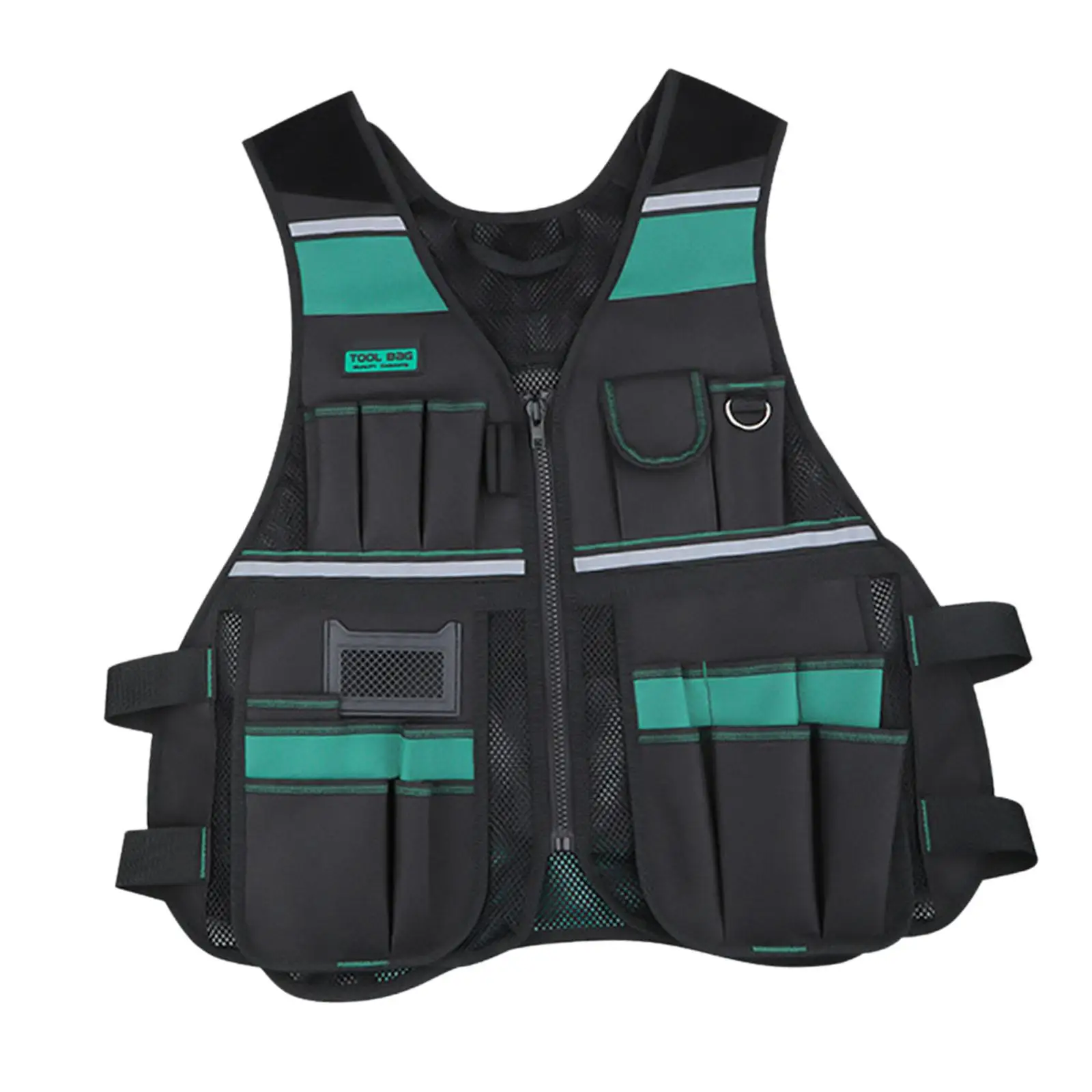 Electrician Tool Vest Waterproof Fittings Vest Style Tool Bag for Technician Workshops Carpentry Construction Woodworking