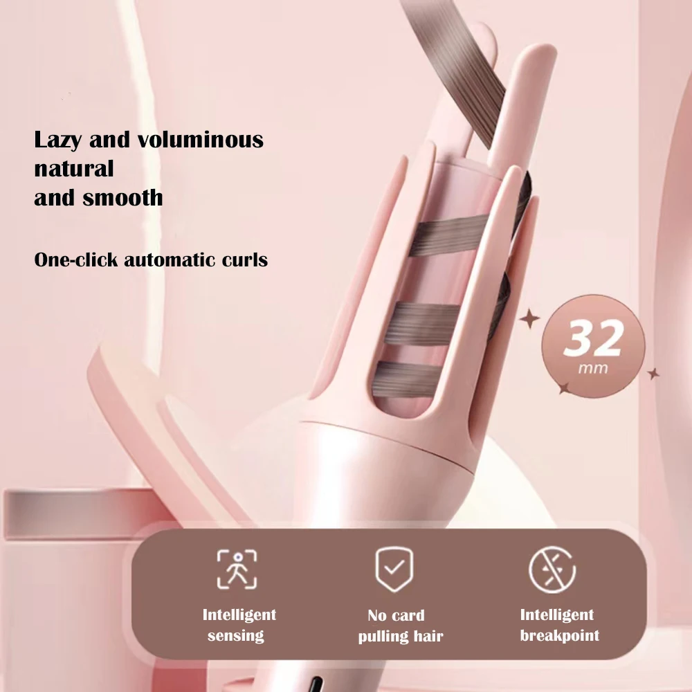 Automatic Electric Rotating Hair Curling Iron Hair Styling Tool_voghion.com