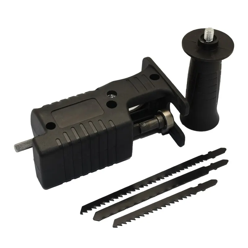 Portable Reciprocating Electric Saw Adapter Electric Drill Modified Tool Attachment with 3 Saw Blades for Wood Metal Cutting 6