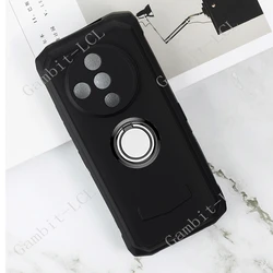 Enhanced Product Title:  
Back Ring Holder Bracket Phone Case - TPU Soft Cover for Doogee Fire 6 Power (Ring Case Black)