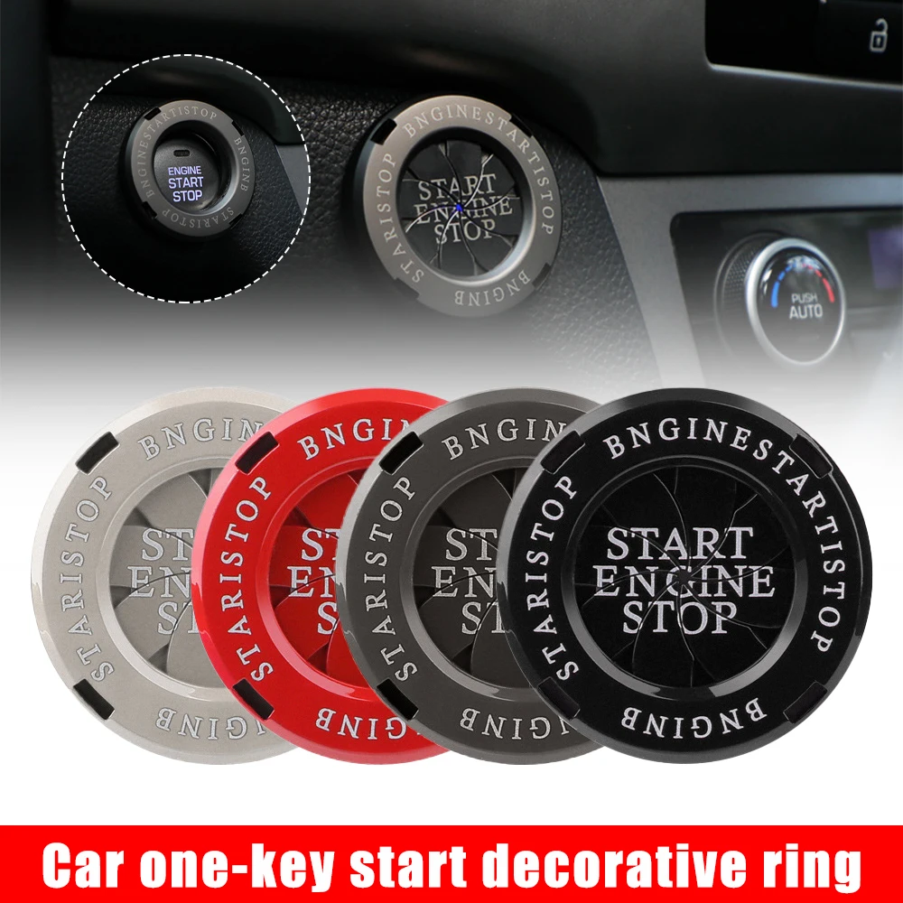 

Universal Car Ignition Switch Cover One-button Start Decorative Ring Personality Knob Decorative Hidden Cover Auto Accessories