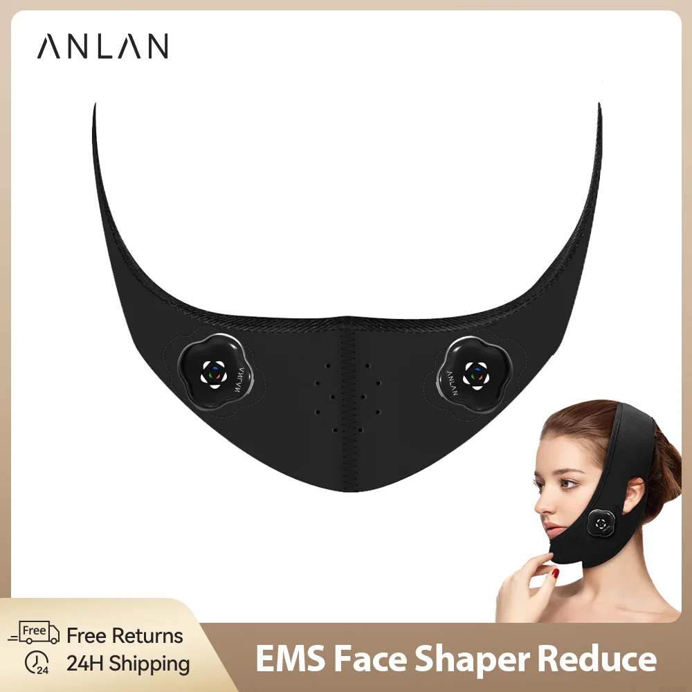 thumbnail image 1 of ANLAN EMS Face Shaper Reduce Double Chin Electric Cheek Lift Up Belt EMS Facial Lifting Massager Face Shaping Mask, 1 of 4