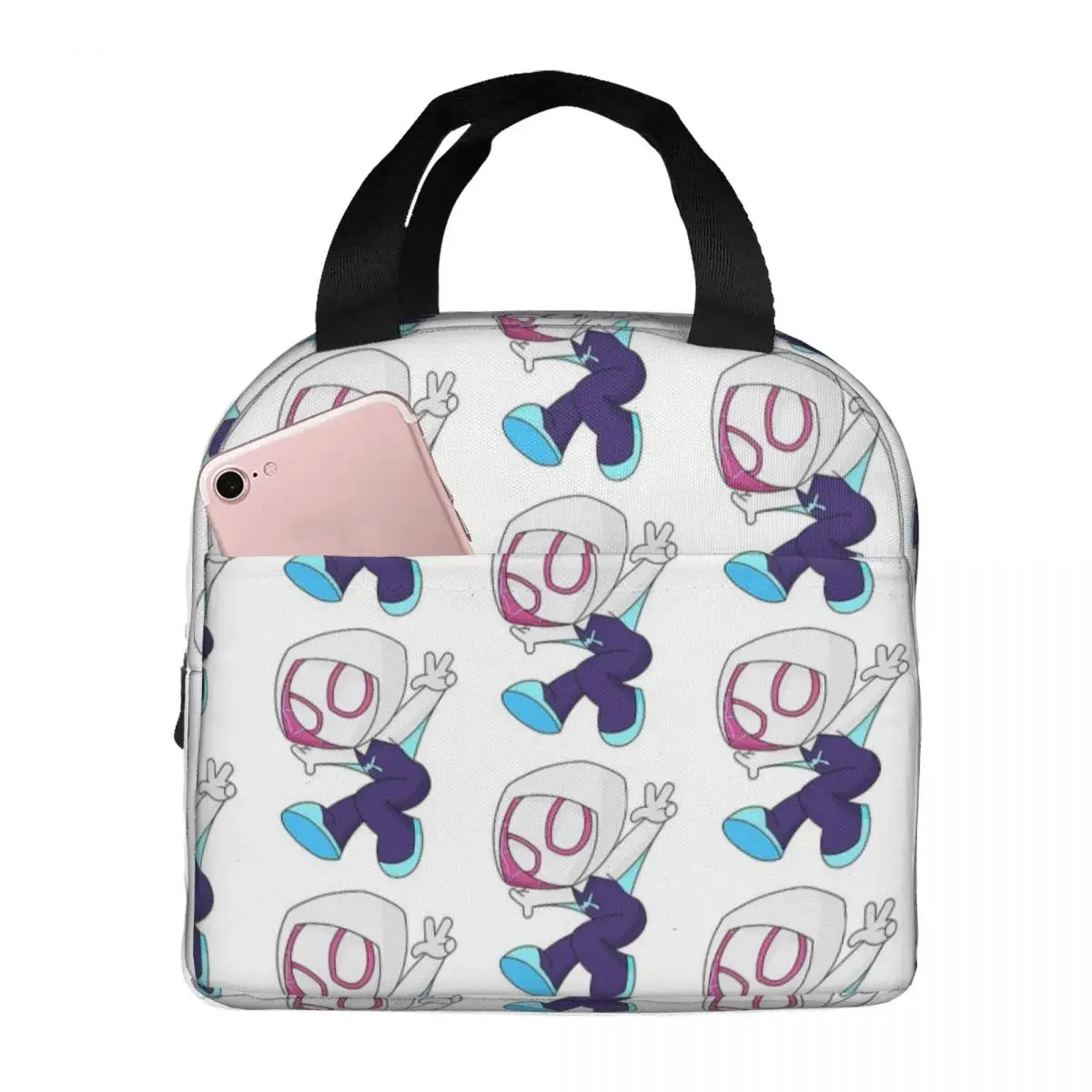 

Ghost Spider Girl Insulated Lunch Bags Leakproof Picnic Bags Thermal Cooler Lunch Box Lunch Tote for Woman Work Children School