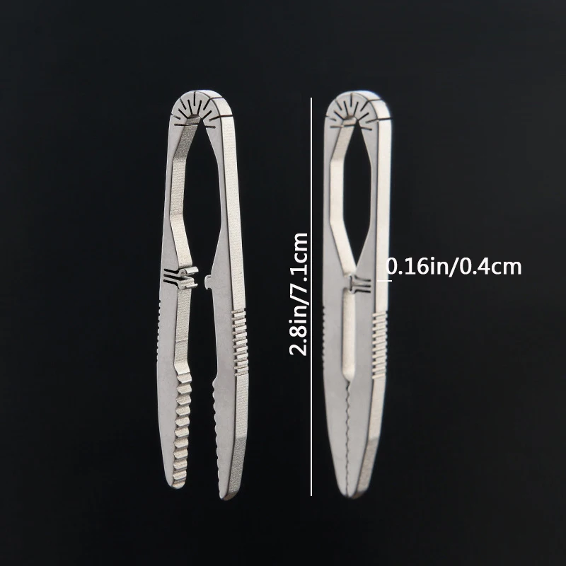Compact Titanium Alloy Tweezers - Portable EDC Outdoor Pocket Tool