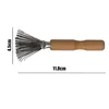 1PCS Wooden Comb Cleaner Delicate Cleaning Removable Hair Brush Comb Cleaner Tool Handle Embeded Tool Broken Hair Cleaner 6