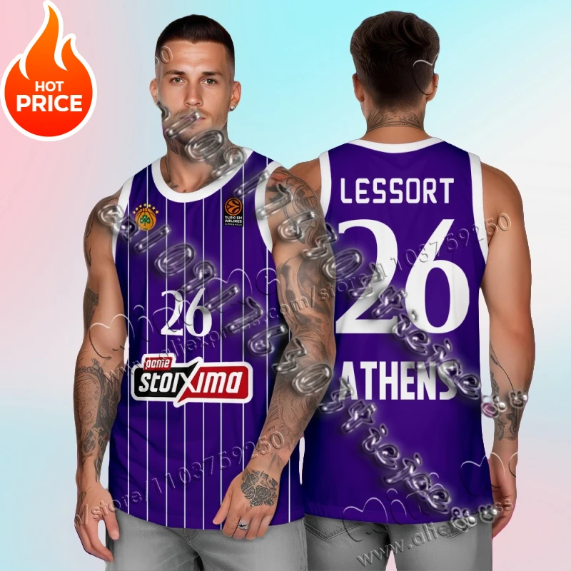 25/26 s Panathinaitkos Basketball Jersey Fan Special Jersey Kit Greece Men Summer Sports Vest TShirt