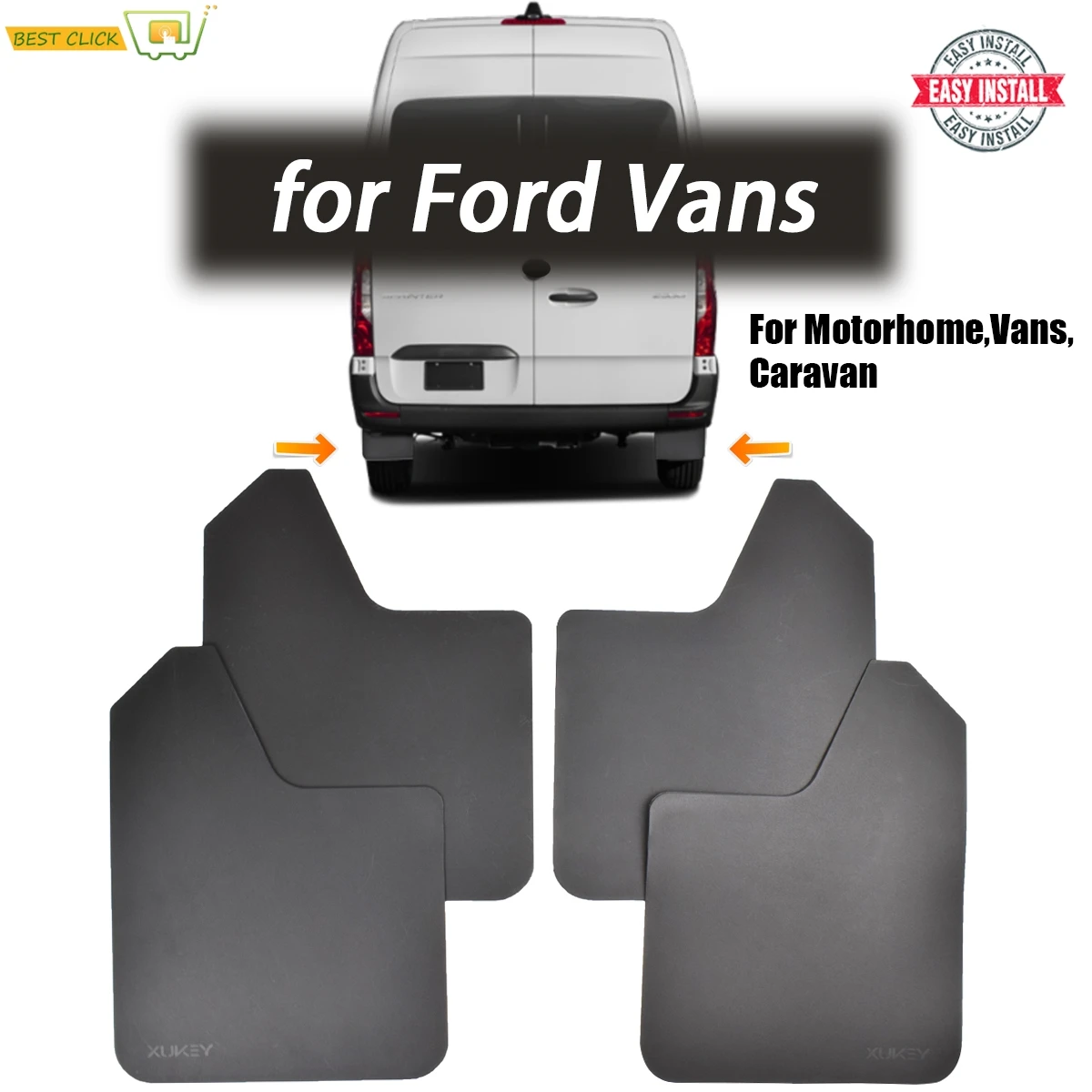 4 Stuks Auto Spatlappen, voor Ford Transit Custom 2012-2022 2023 2024