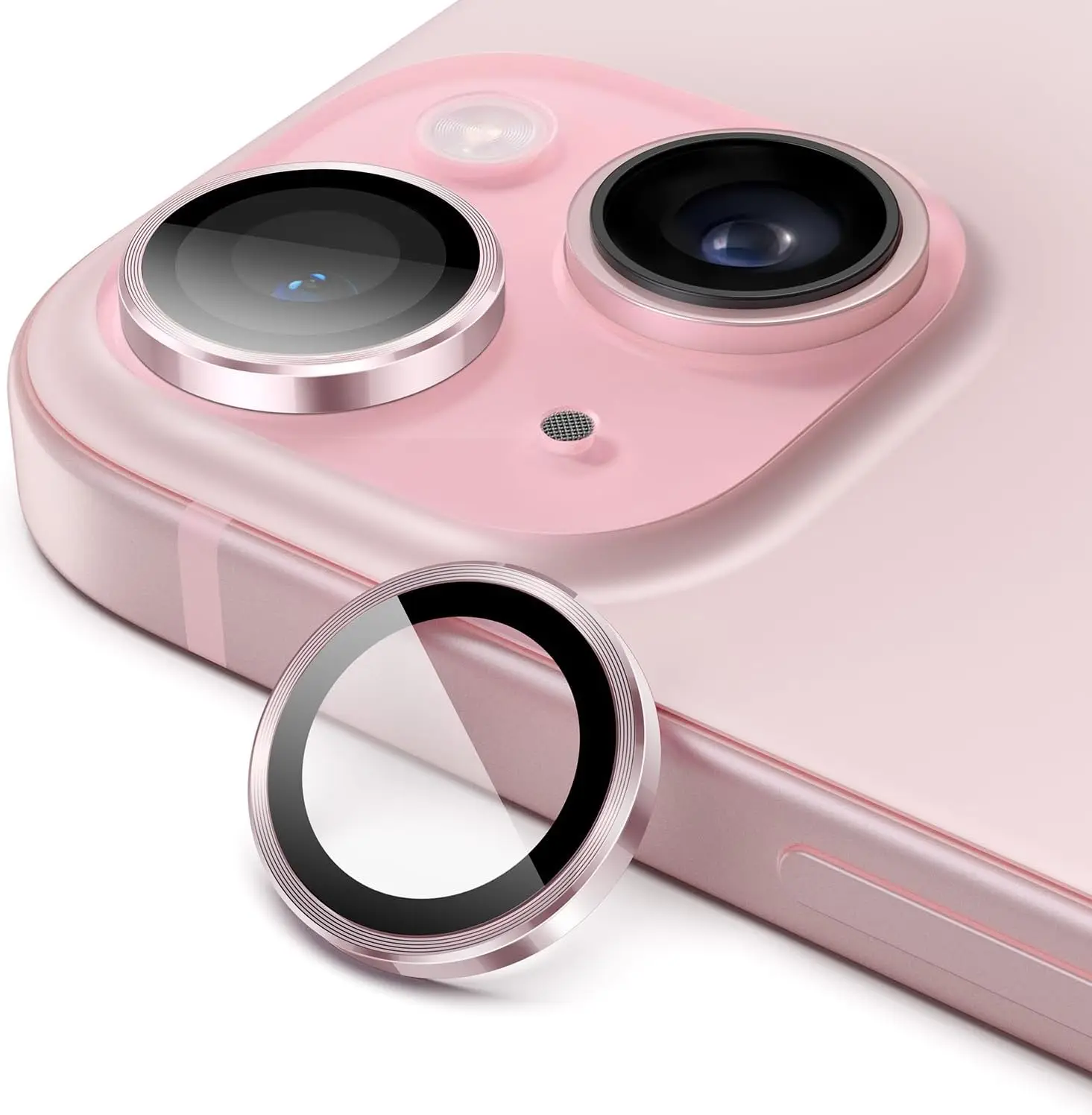 Titanium Gray Metal Tempered Glass Camera Lens Cover Screen Protector