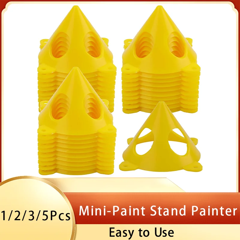 

1/2/3/5 Pcs Yellow Cone Painter's Painting Stands Canvas and Epoxy Pouring Paint Canvas Support Stands For Support