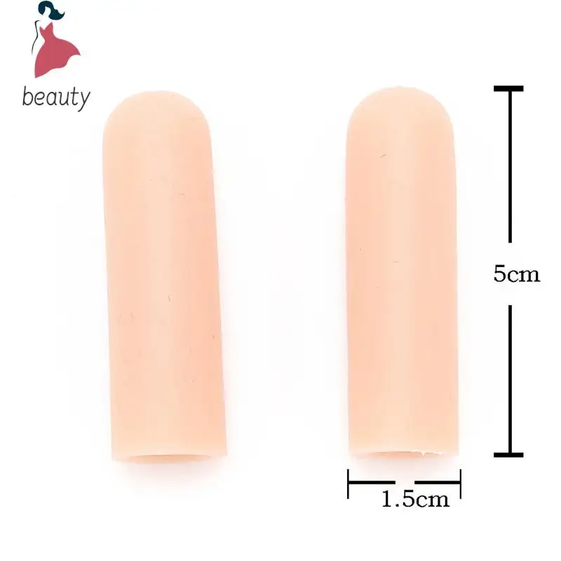 1Pair Silicone Finger Protector Portable Toe Tube Reduce Cracked Skin Pain By Corn Blisters Gel Finger Protector