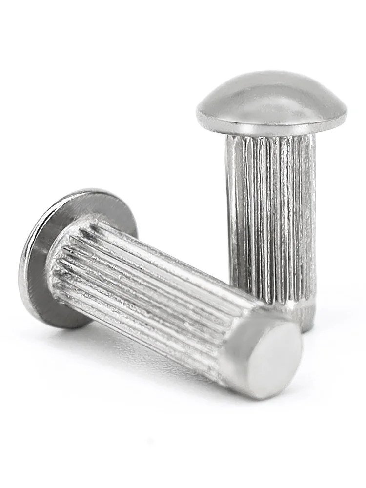 10 ~ 300pcs M2 M2.5 M3 M4 M5 M6 M8 Rivetto A Testa Tonda In Alluminio Massiccio A Mano Con Testa A Bottone Autobloccante Rivetto GB867 Lunghezza 3 ~ 50mm - Foto 8