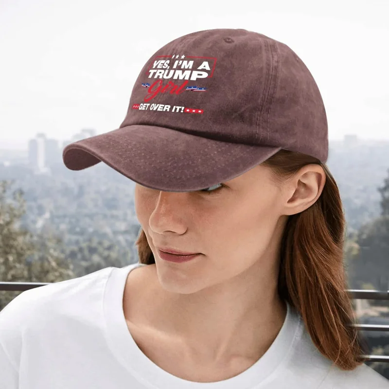 Girl supports Trump election women's golf cap suitable for women's outdoor sports cap breathable baseball