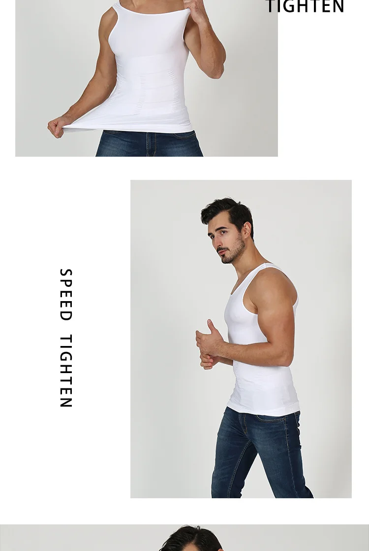 Herren-Kompression-Body-Shaper-Tanktop, Schlankheit weste – Detail 18
