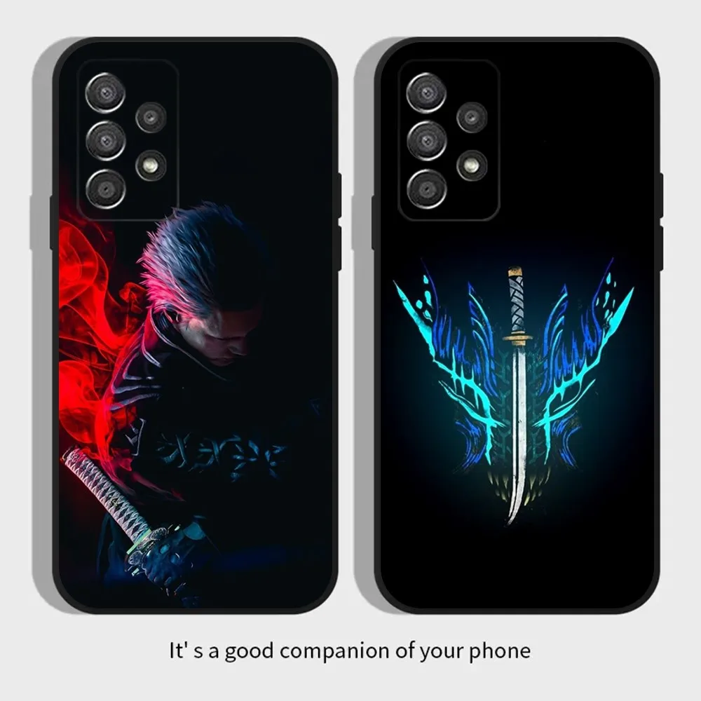 Custodia Per Telefono Vergil Dante D-Dmc Per Samsung Galaxy A13,A21S,A22,A31,A32,A52,A53,A71,A80,A91 Cover Nera Morbida