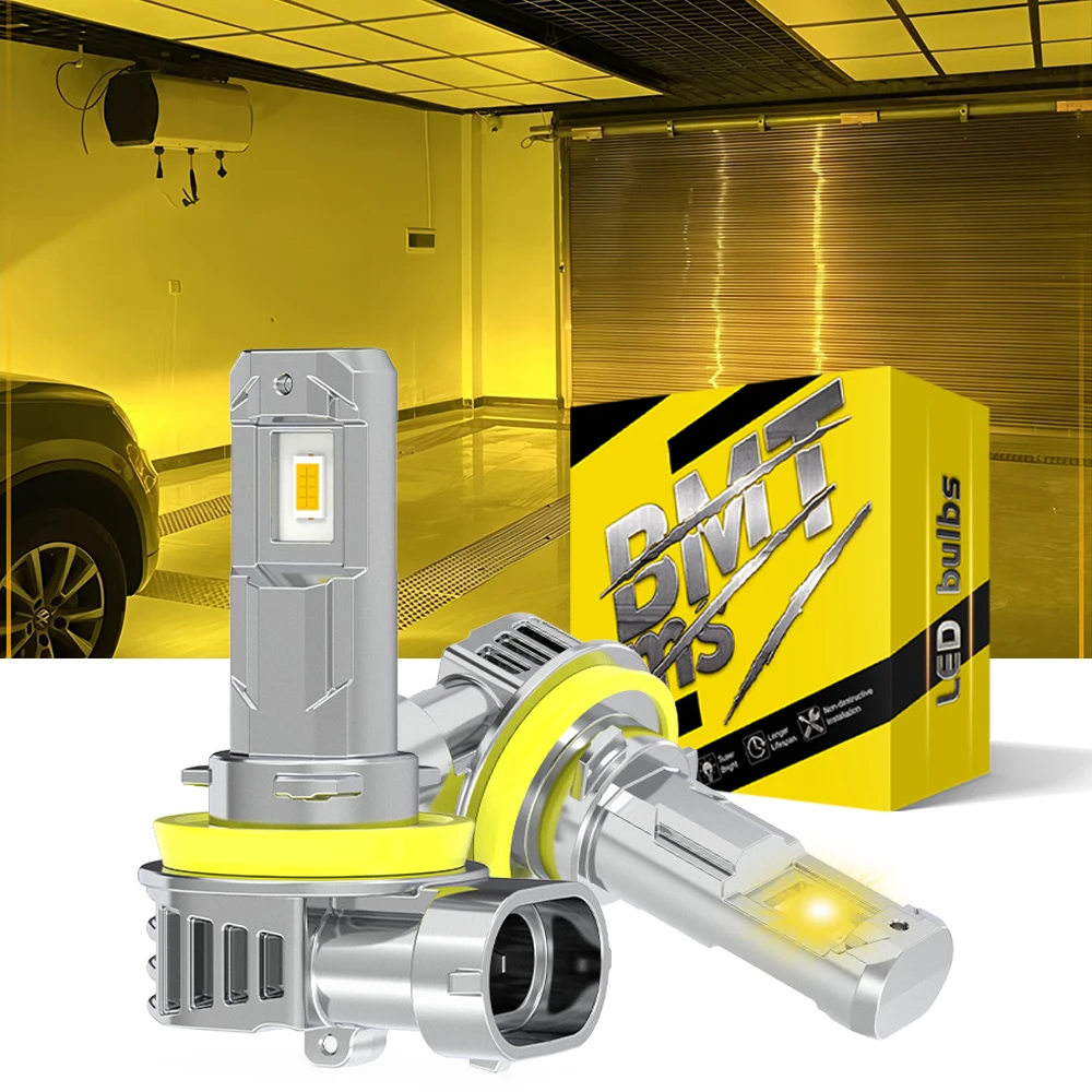 BMTxms 20000LM H11 H8 LED 안개등 호박색 노란색 흰색 Canbus DRL 전구 H16 PSX24W 9005 HB3 9006 HB4 H10 H27 880 881 LED 자동차 전구