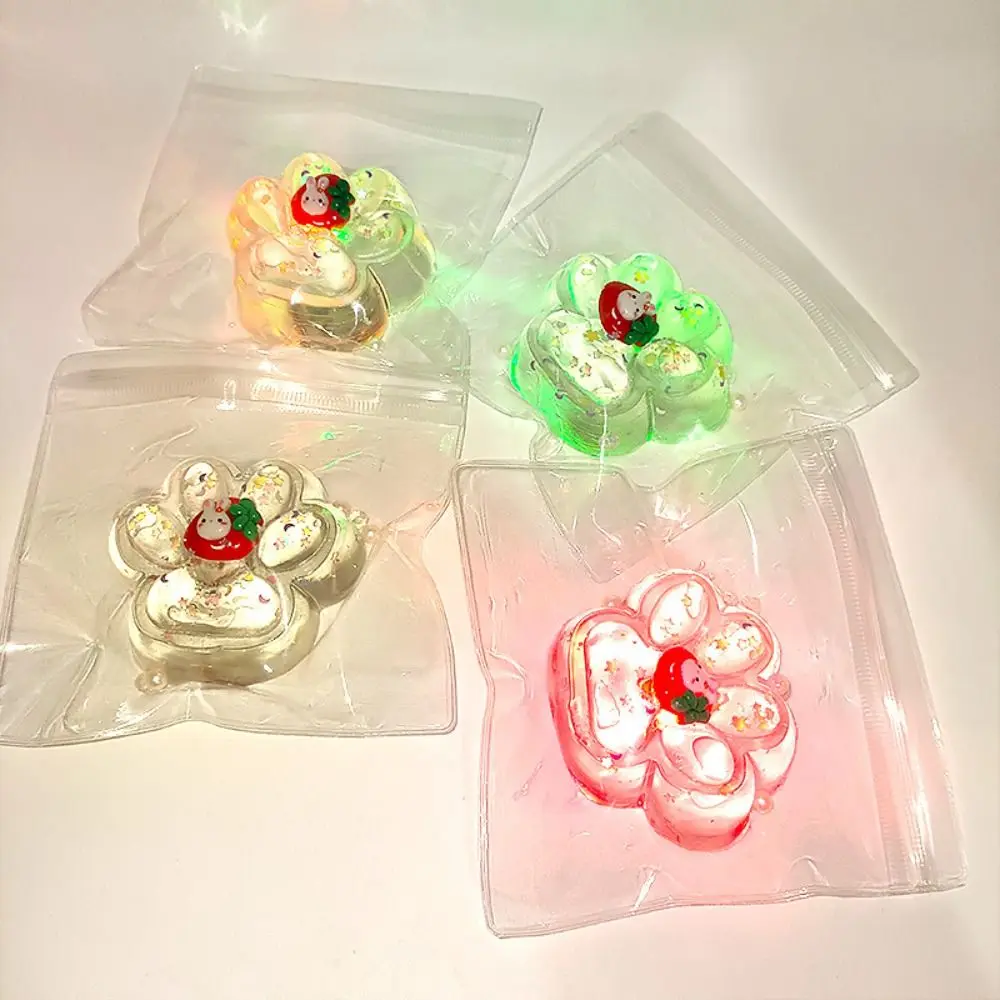 Cute Squeeze Toy Luminous Cat Paw Toys Sticky Abreact Decompressing Pinching Cat Paw Soft Relief Relax Toys antistress foot