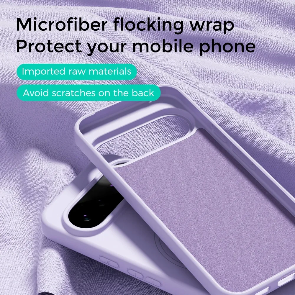 Enhanced Magnetic Anti-Drop Liquid Silicone Phone Case with MagSafe Compatibility
