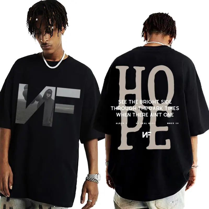 Rapper Nf Hope Tracklist Maglietta Grafica Hope Album Tour Magliette Stile Retrò Uomo Donna Hip Hop T-Shirt Manica Corta Streetwear