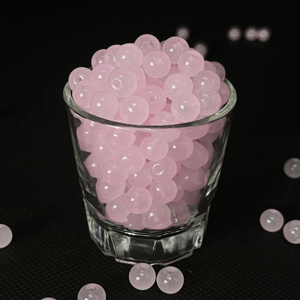 60pcs 8mm Round Glass Beads Classic Simplicity Beautiful Loose Beads Diy Bracelet Necklace Jewelry Handmade Beads Accessories