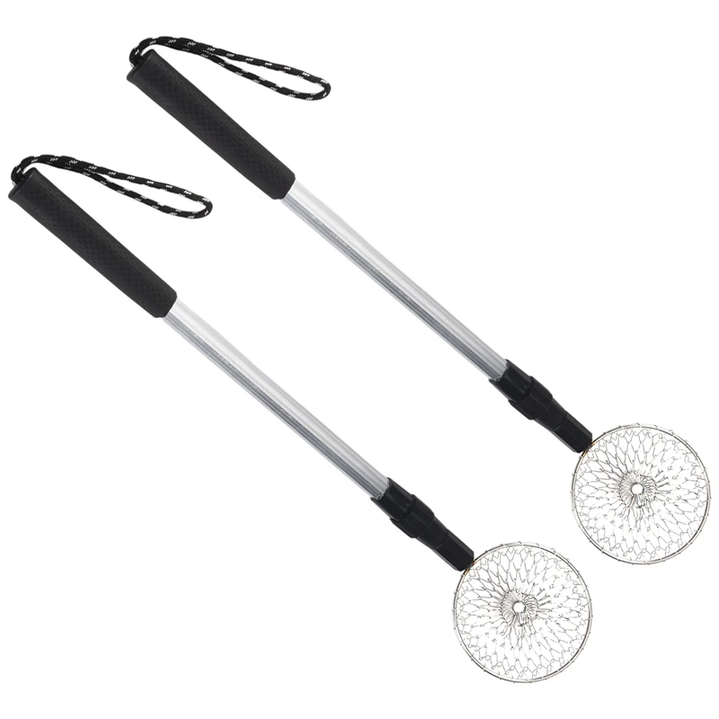 

2PCS Beach Scoop Extra Long Telescoping Shovel For Beachcombing Collect Seashell Rocks Sifting